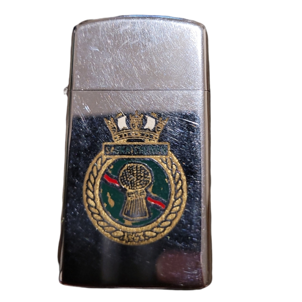 Zipper Lighter Vintage  writing on front Crown